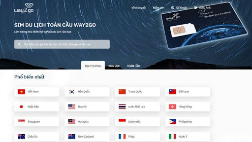 Hướng dẫn mua eSIM du lịch quốc tế tại Way2go