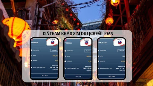  Giá tham khảo SIM du lịch Đài loan tại Way2Go