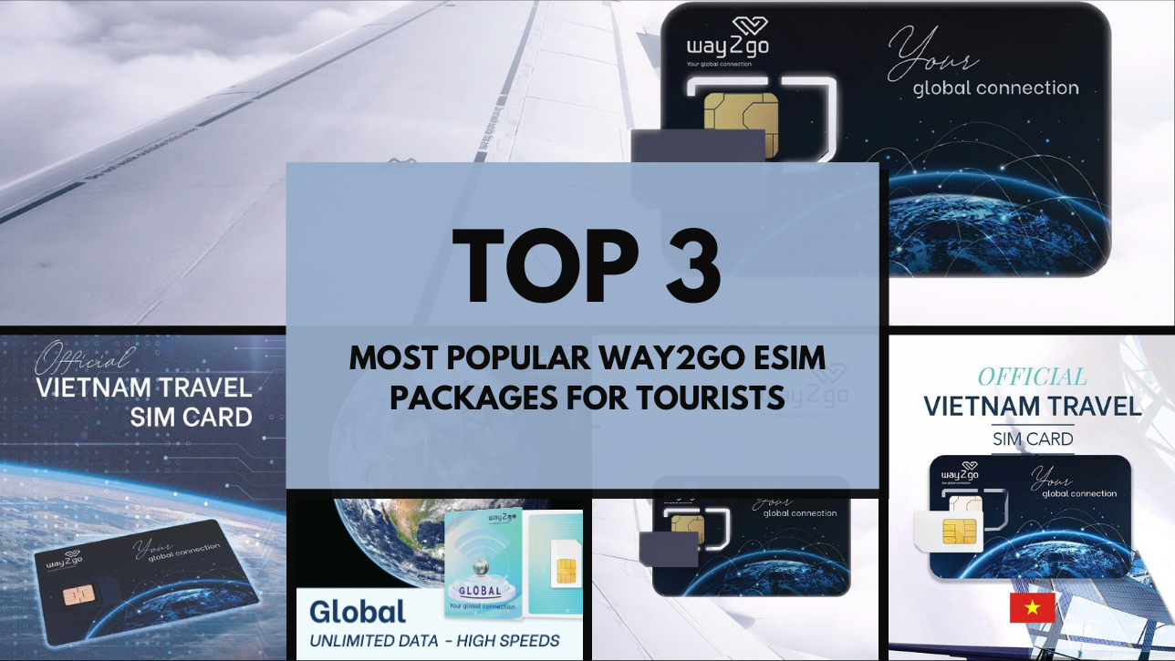 TOP 3 Most popular Way2Go eSIM packages for Tourists