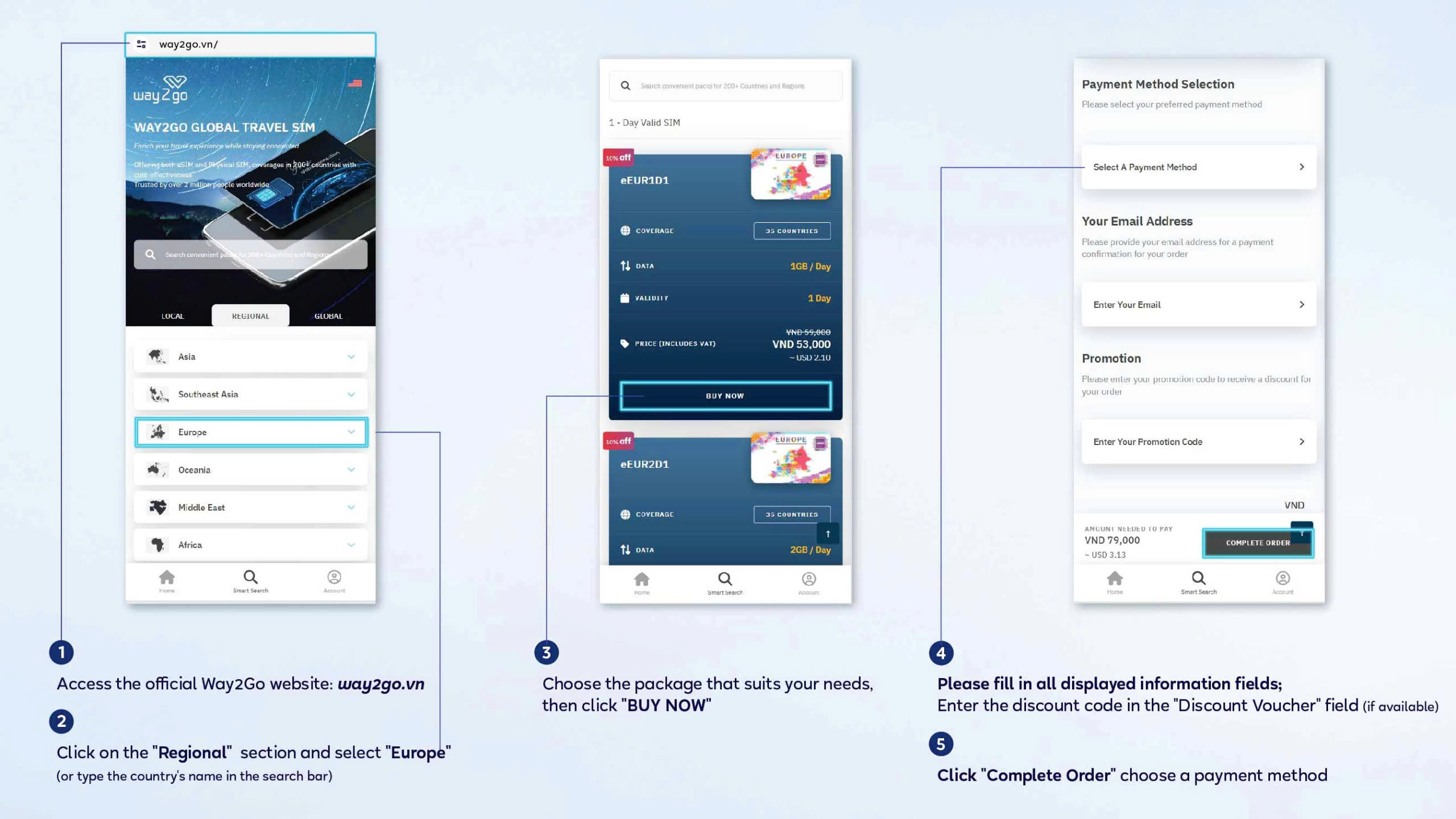 How to Purchase the Way2go European Travel SIM