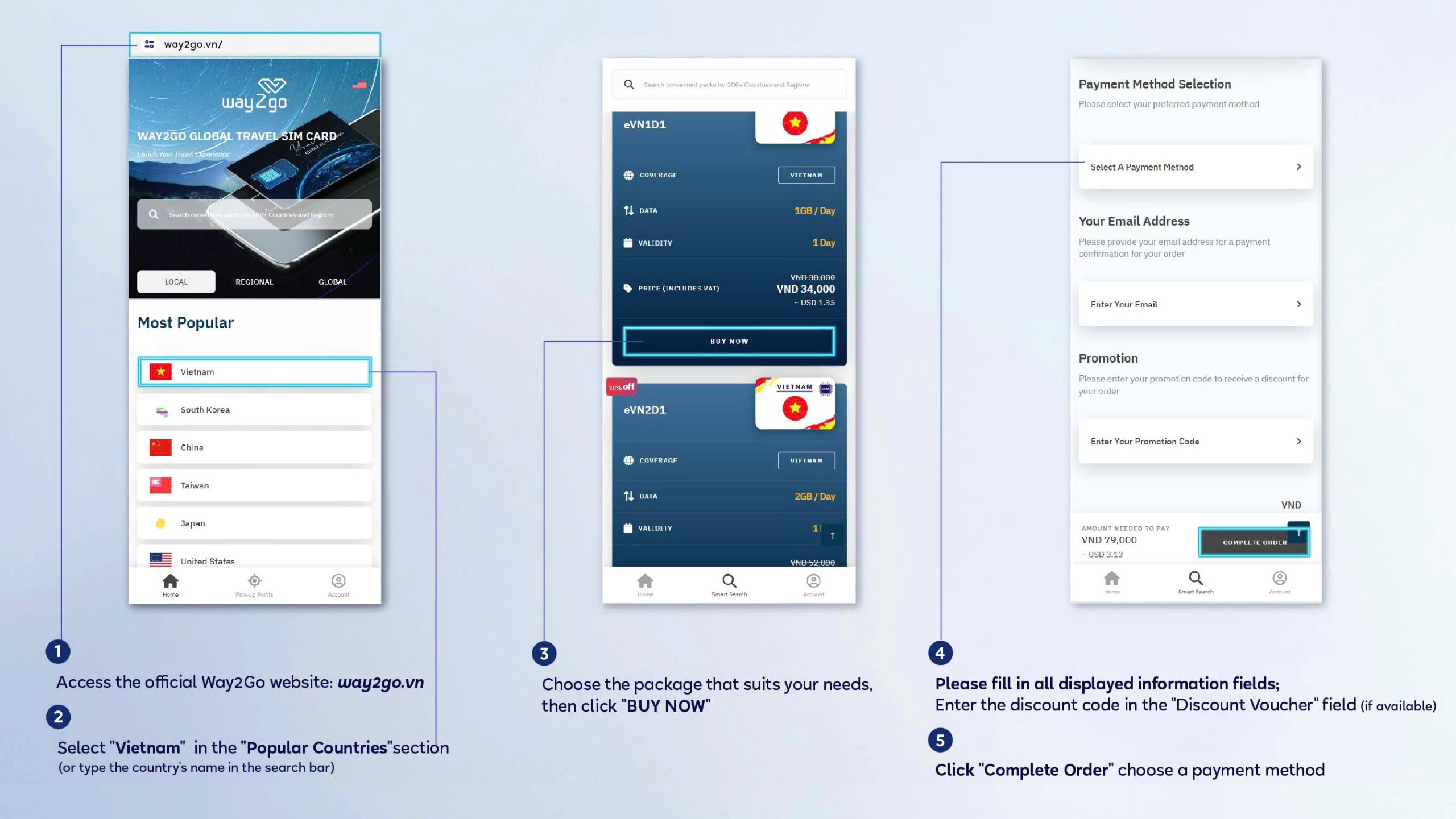 uy eSIM and activate it in Vietnam before arriving in Taiwan